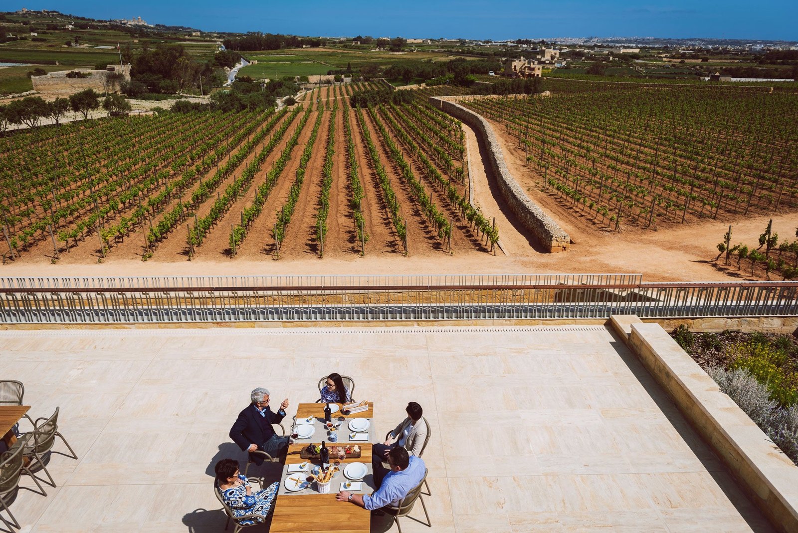 Enjoy a drink with a view at one of Malta’s stunning vineyards