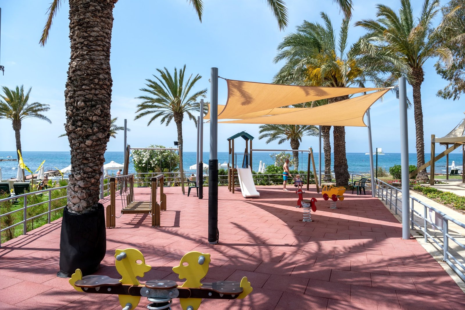 The children’s playground at Athena Beach