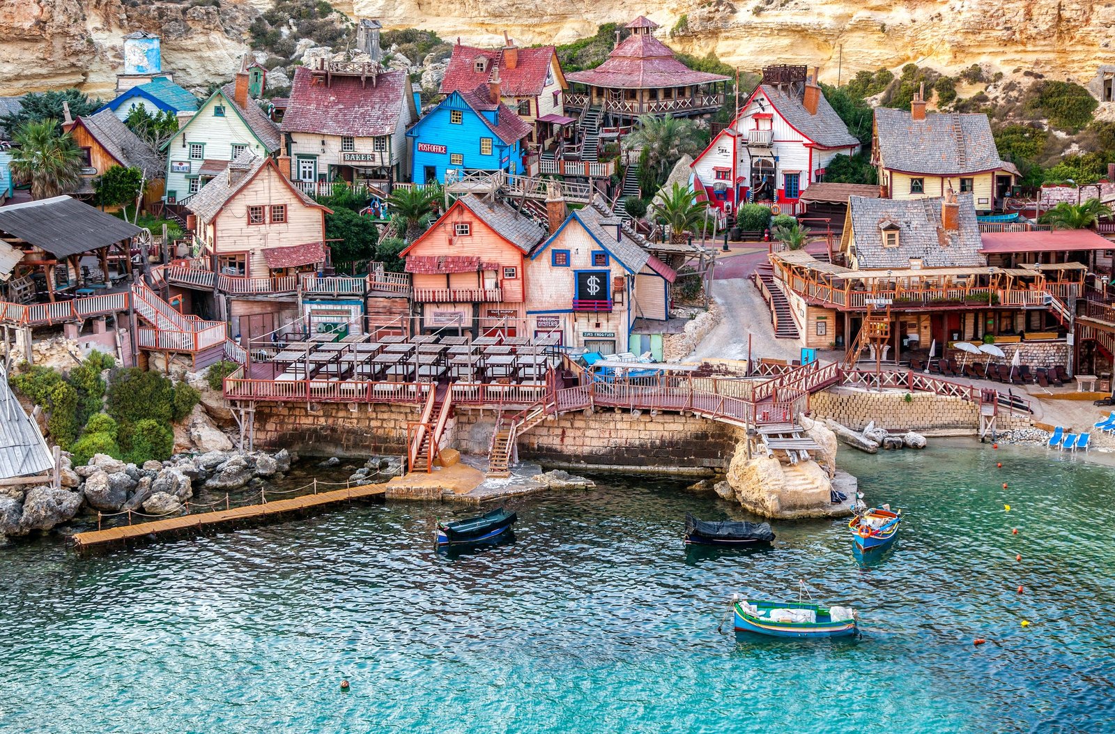 Popeye Village, a former movie set, is one of Malta’s most distinctive attractions