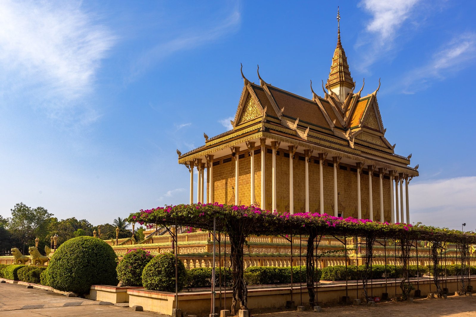 The cruise docks for three nights in Phnom Penh where there’s an excursion to the Oudong Buddhist Monastery