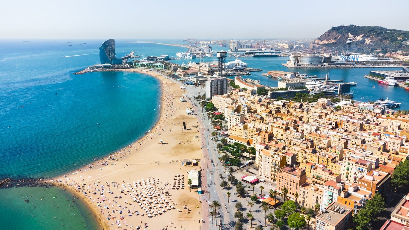 Barceloneta Beach is one of the most popular in the city