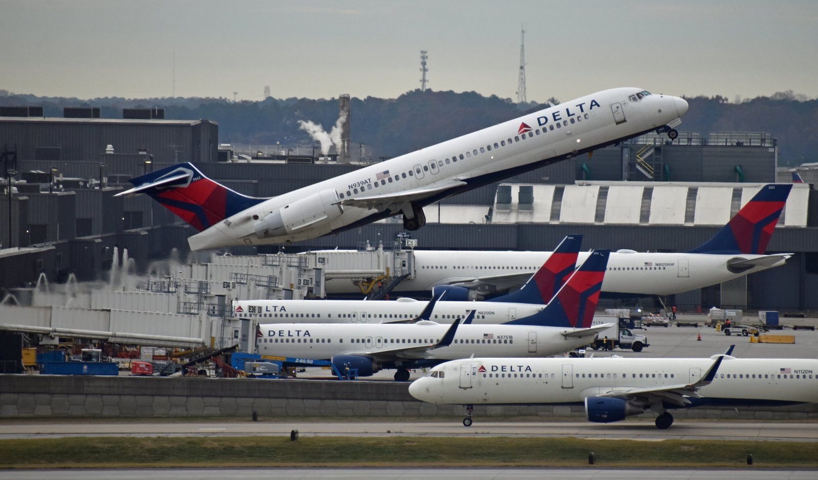 Hartsfield-Jackson Atlanta International, pictured, has been ranked the busiest airport in the world for passenger traffic for the fifth year in a row
